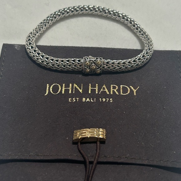John Hardy Dot Sterling Silver & 18K Yellow Gold Bracelet - Picture 5 of 7